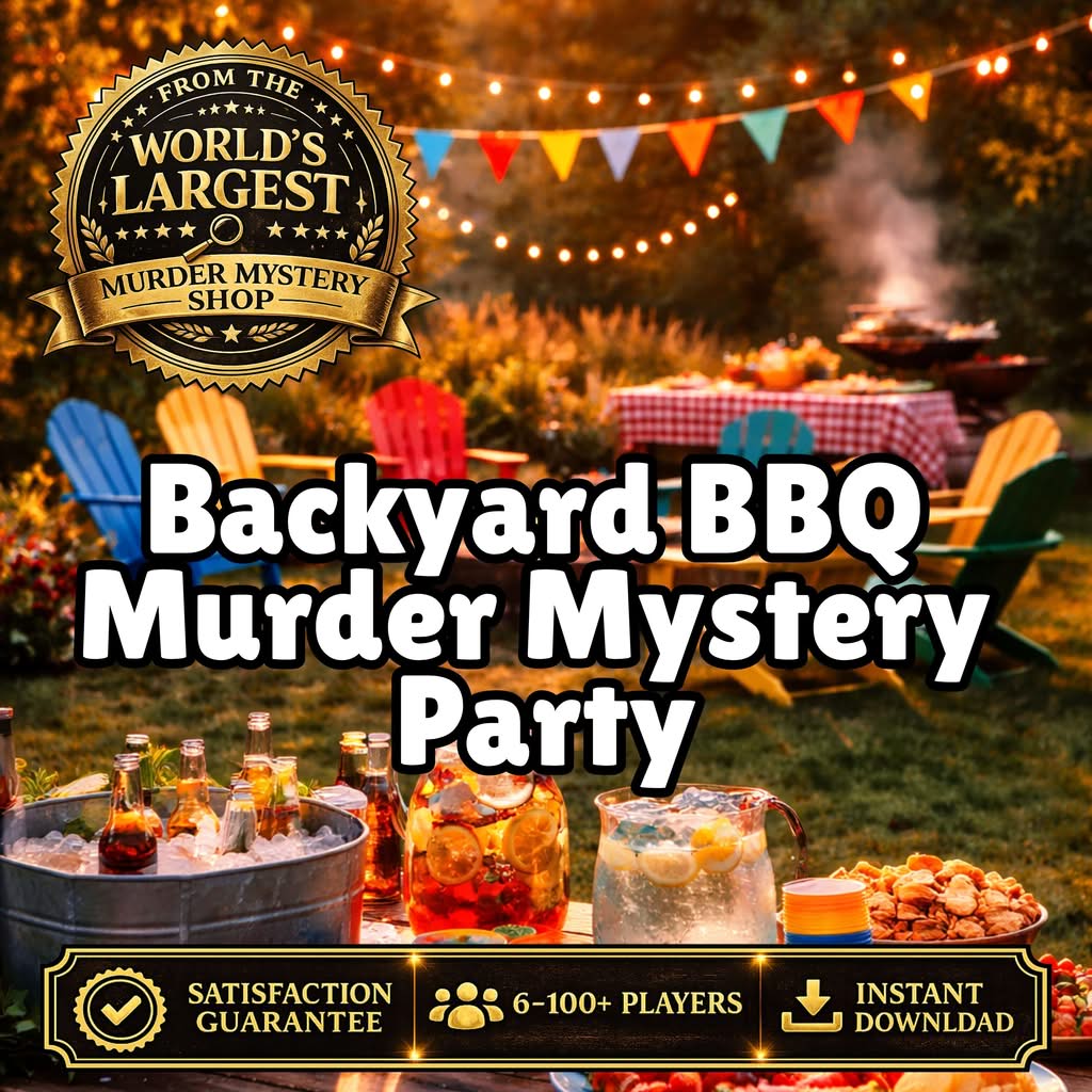 Backyard BBQ Murder Mystery Game for Adults, Families, Teens