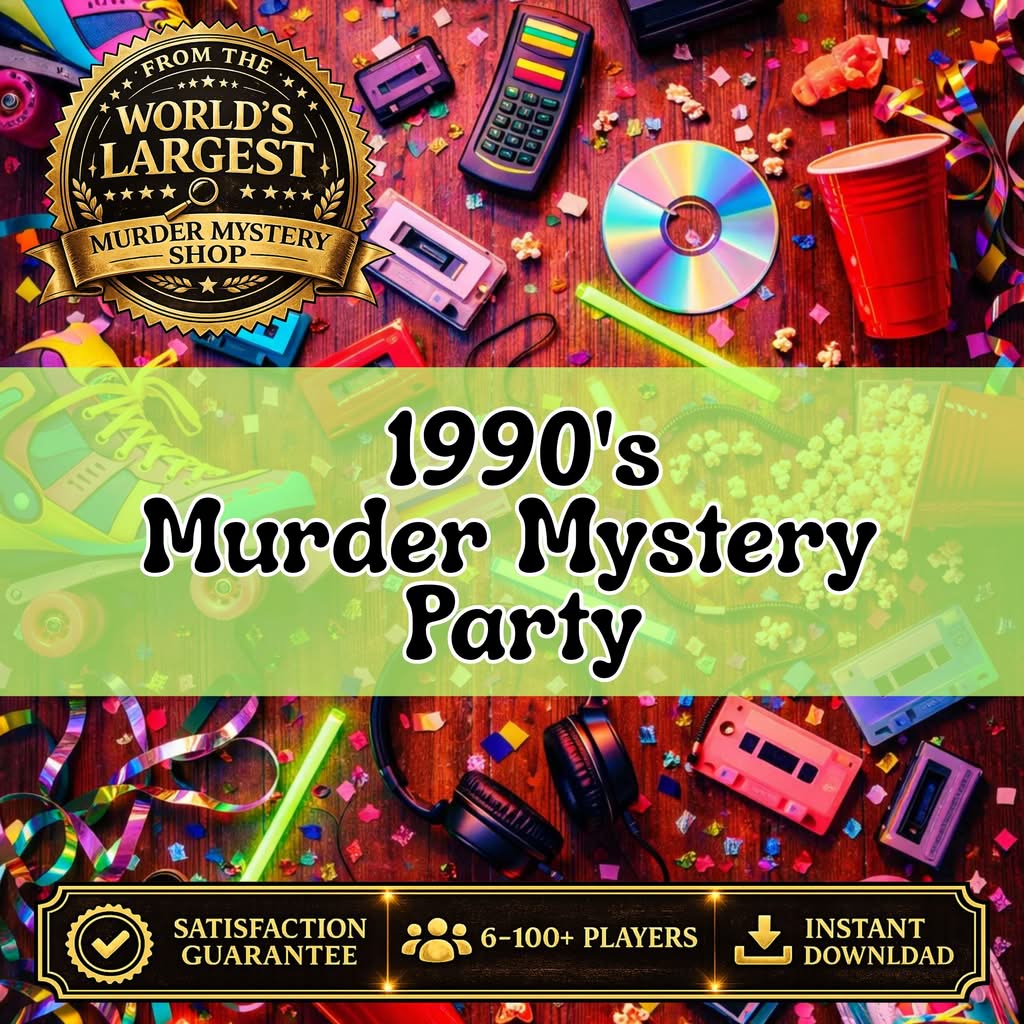 1990s Murder Mystery Party Game for Adults & Teens