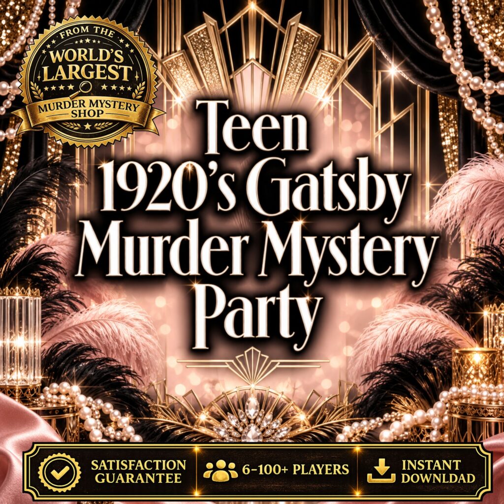 Teen 1920s Gatsby Murder Mystery Party Kit for Teens