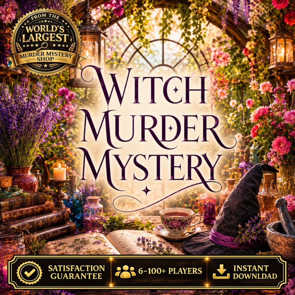 Family Friendly Witch Murder Mystery Party Game for Teens & Adults