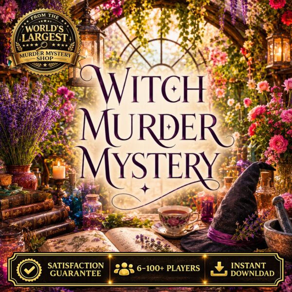 Family Friendly Witch Murder Mystery Party Game for Teens & Adults