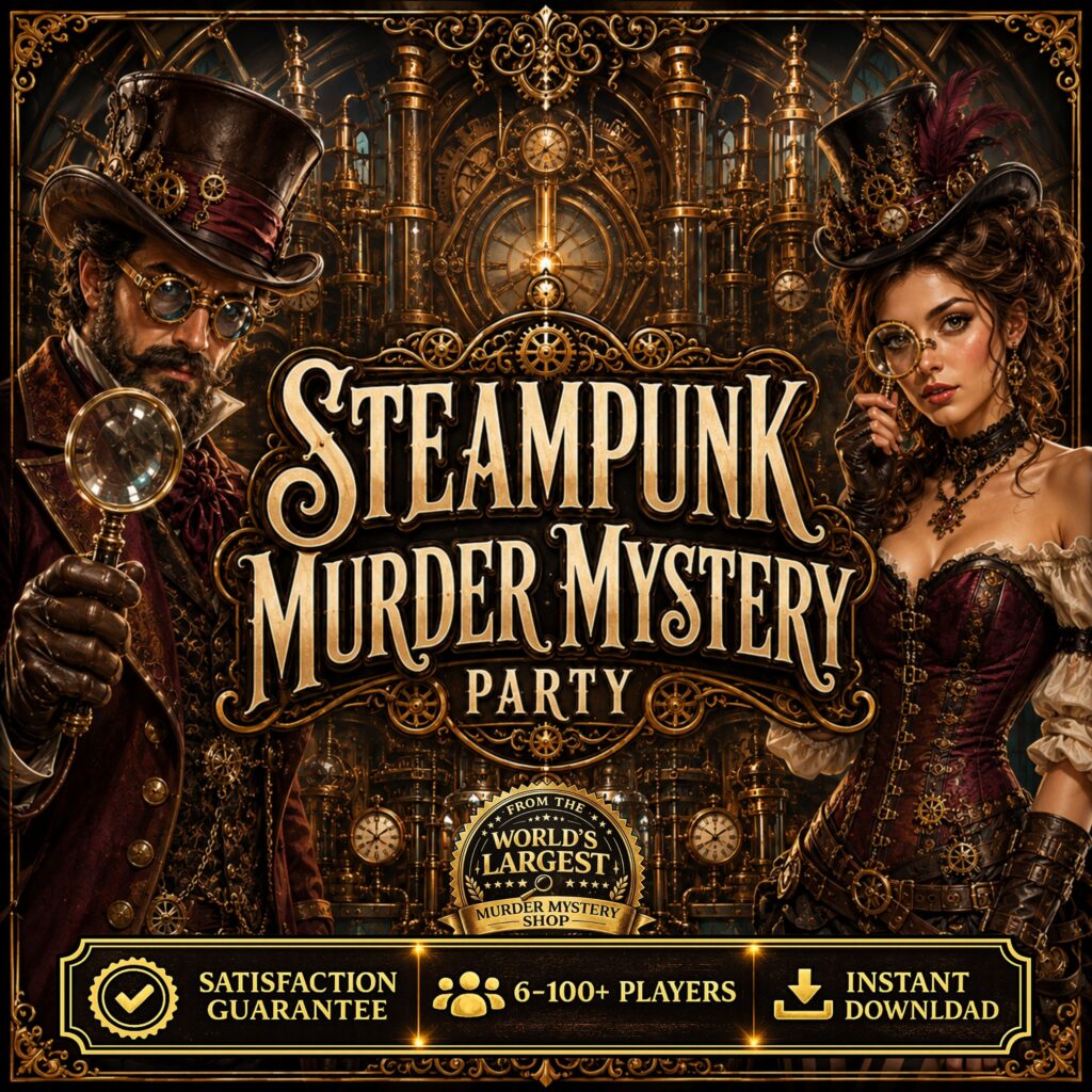 Steampunk Murder Mystery Party Game Printable