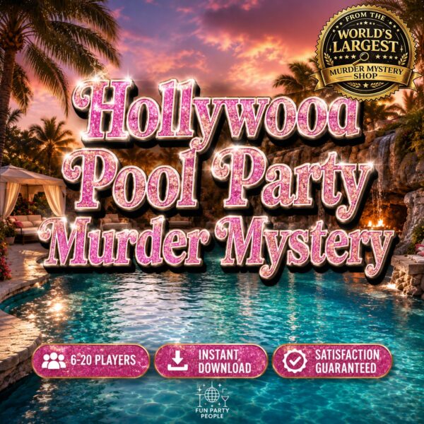 Hollywood Pool Party Murder Mystery Party Game