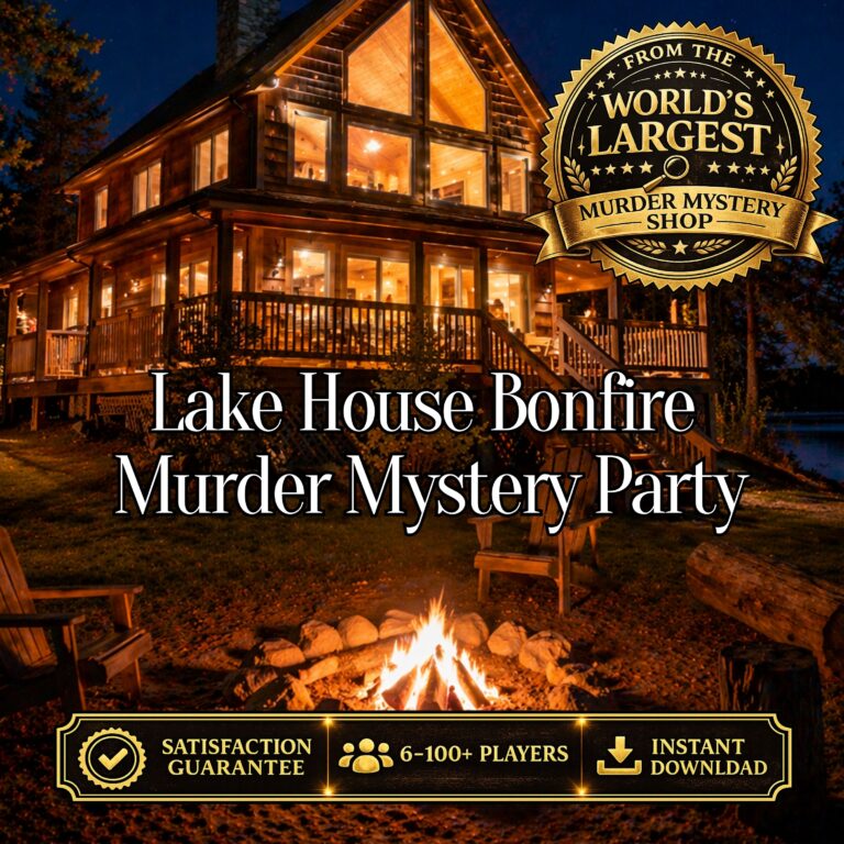 Lake House Bonfire Murder Mystery Game for Teens & Adults