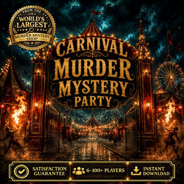 Creepy Carnival Murder Mystery Party Game for Ages 12+ | Interactive Halloween Mystery Party