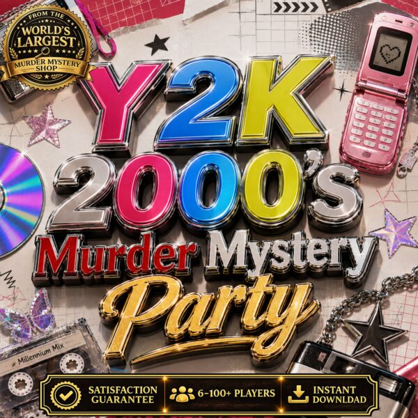 Y2K Murder Mystery Game Printable | Teen Murder Mystery Game | New Years Eve Party Game