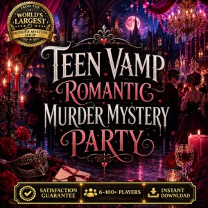Teen Halloween Party Game, Printable Vampire Mystery for Birthdays and Sleepovers, Ages 11+, 6 to 100+ Players