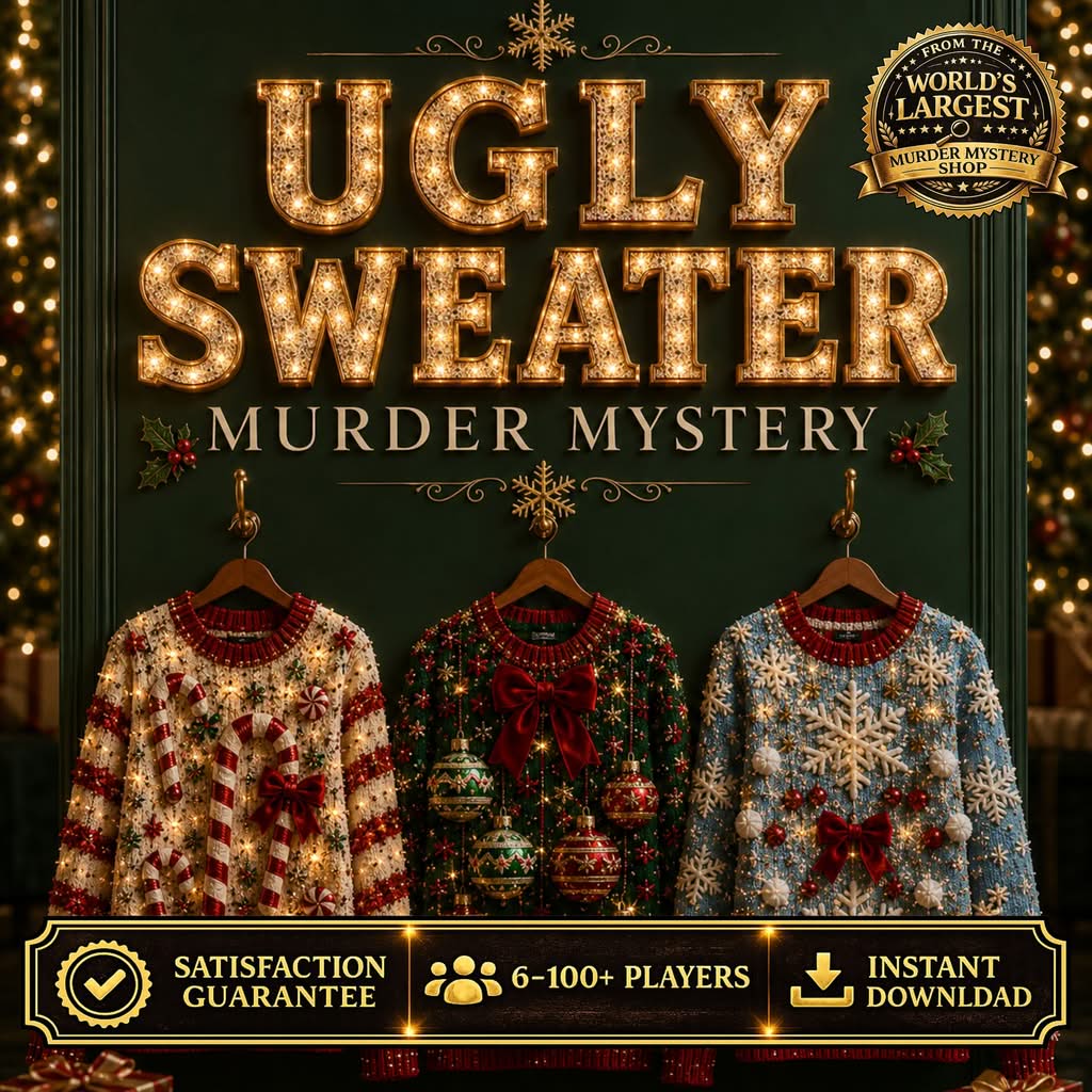 Ugly Sweater Murder Mystery Game | Printable Christmas Party Game