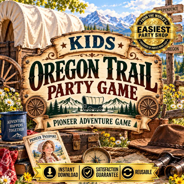 Oregon Trail Party Kit: Printable Pioneer Adventure Game for Kids