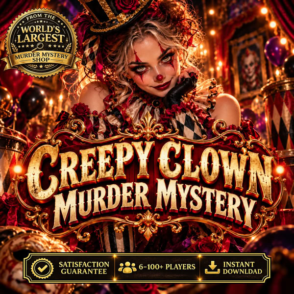 Creepy Clown Halloween Murder Mystery Game for Teens and Adults