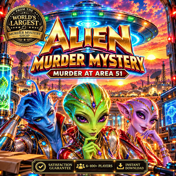 Alien Murder Mystery Party Game: Murder at Area 51